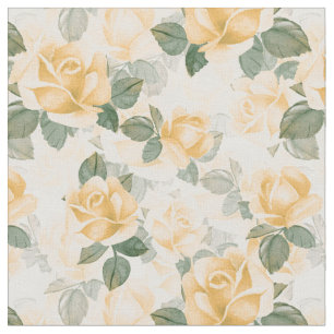 Blumenmuster mit gelben Rosen Stoff