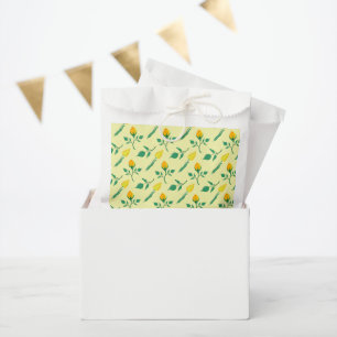 Blumenmuster mit gelben Rosen-und Tulpenfarben-Blu Geschenktütchen