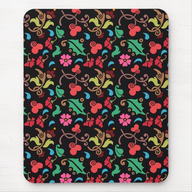 Blumenmuster mit glattem Hintergrund-45673 Mousepad (Vorne)