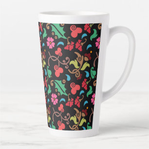 Blumenmuster mit glatter Farbfläche-45673 Milchtasse