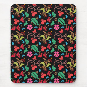 Blumenmuster mit glatter Farbfläche-45673 Mousepad