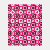 Blumenmuster mit kräftigem rosa und weißem Lotus