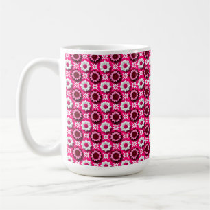 Blumenmuster mit lebendigem Rosa und weißen Lotus Kaffeetasse