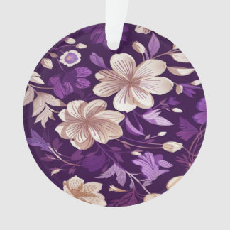 Blumenmuster mit lila Hintergrund Ornament