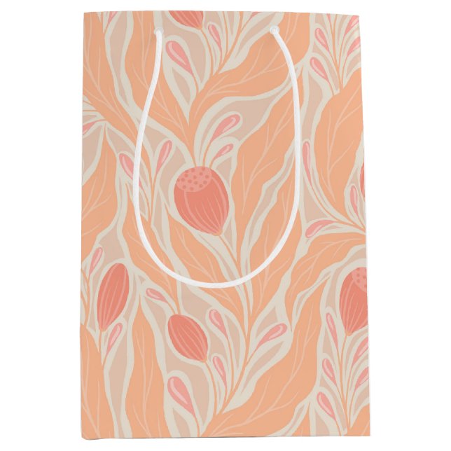 Blumenmuster Mittlere Geschenktüte (Vorderseite)