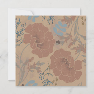 Blumenmuster, Mocha mousse Farbe