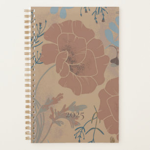 Blumenmuster, Mocha mousse Farbe. Planer