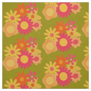 Blumenmuster Mod Vintag rosa grüne Stoffe