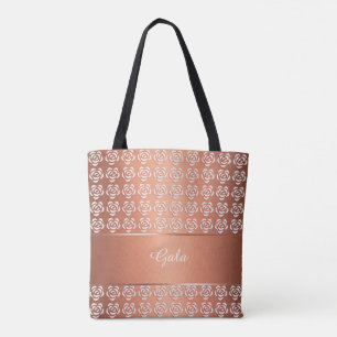 Blumenmuster. Monogramm Tasche