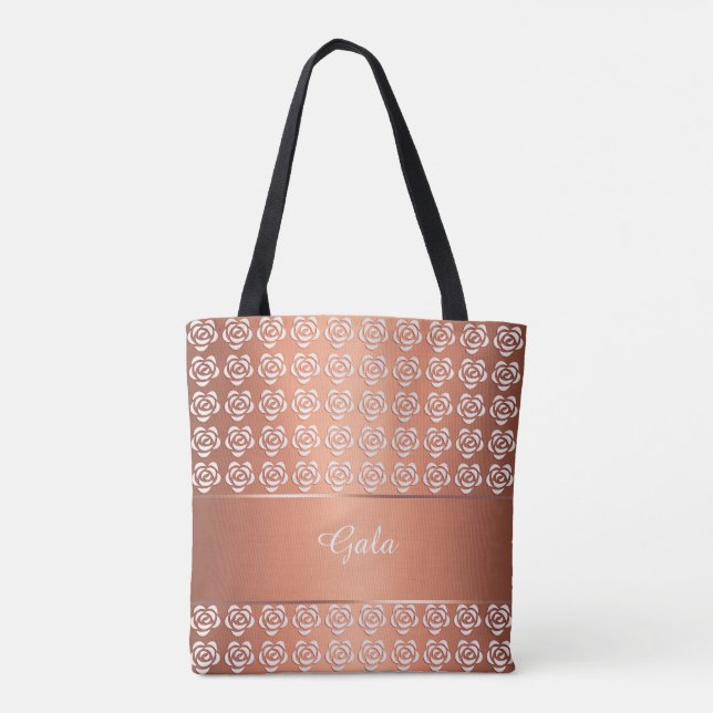 Blumenmuster. Monogramm Tasche (Rückseite)