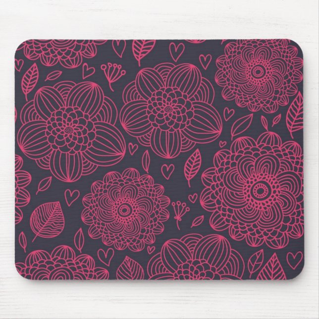 Blumenmuster Mousepad (Vorne)