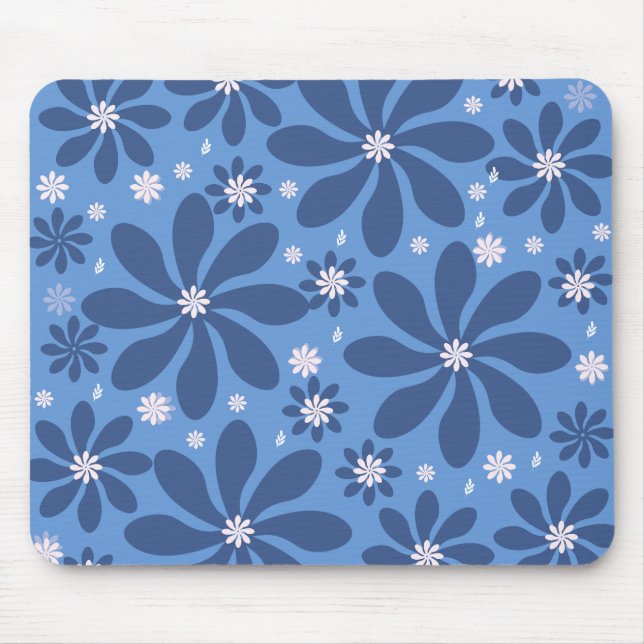 Blumenmuster-Mousepad - Stilvolle Schreibtischzugr Mousepad (Vorne)