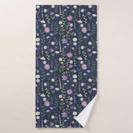 Blumenmuster-Muster-Fashion-Frühlingsblumen Badehandtuch