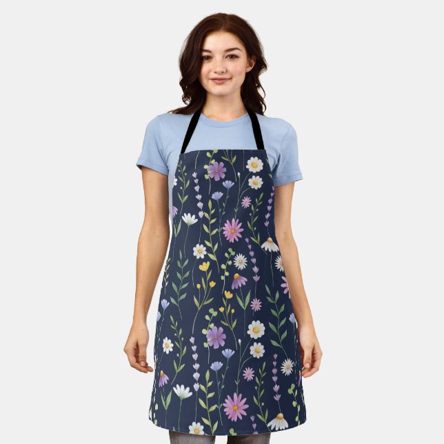 Blumenmuster-Muster-Fashion-Frühlingsblumen Schürze (Getragen)