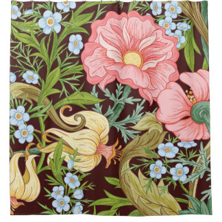 Blumenmuster nahtlos Hintergrund mit In Art Duschvorhang