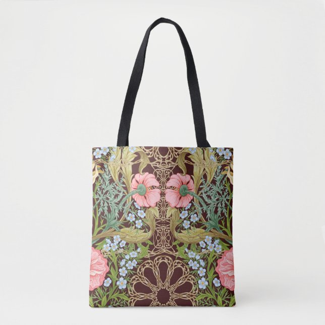 Blumenmuster nahtlos Hintergrund mit In Art Tasche (Vorderseite)