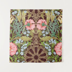 Blumenmuster nahtlos, Hintergrund mit In der Kunst Wandteppich