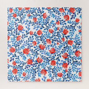 Blumenmuster: Nahtlose Blätter