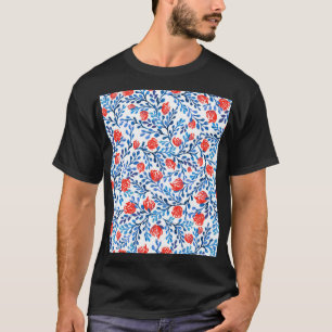 Blumenmuster: Nahtlose Blätter T-Shirt