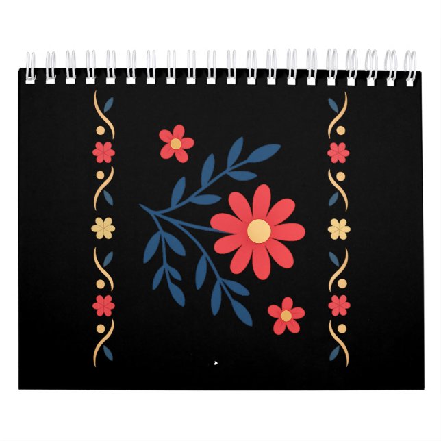 Blumenmuster-Notebook Kalender (Titelbild)