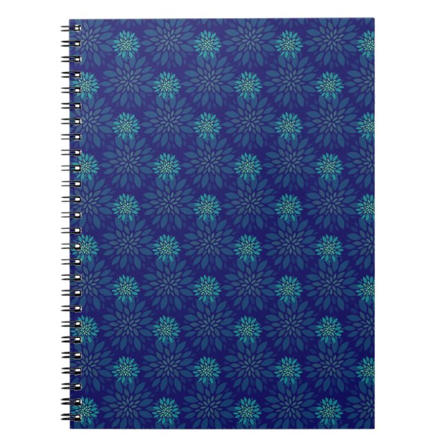 Blumenmuster-Notebook Notizblock (Vorderseite)