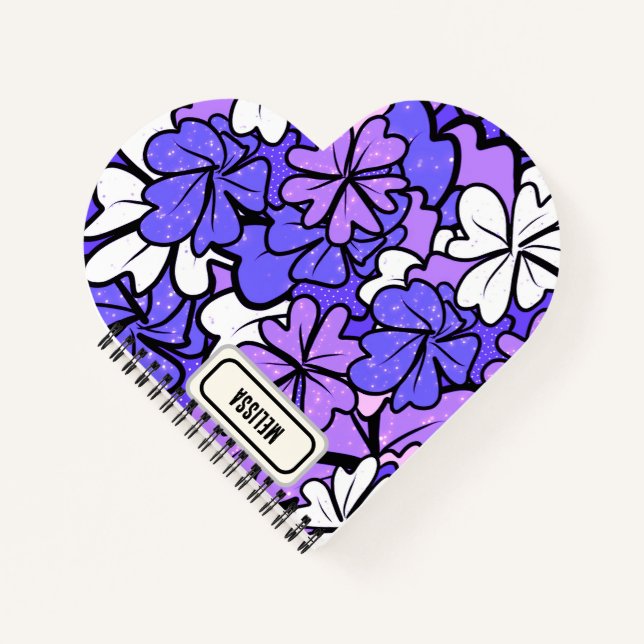 Blumenmuster-Notebook Notizbuch (Vorderseite)