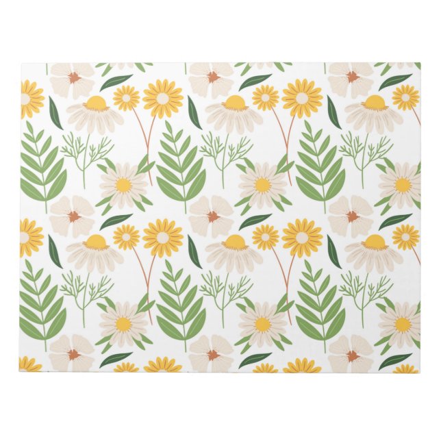 Blumenmuster Notizblock (Vorderseite)