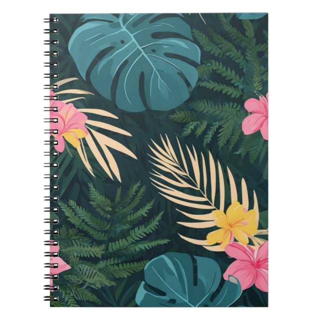 Blumenmuster Notizblock (Vorderseite)