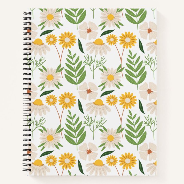 Blumenmuster Notizbuch (Vorderseite)