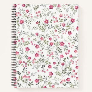 Blumenmuster Notizbuch