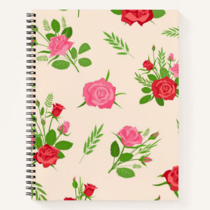 Blumenmuster Notizbuch