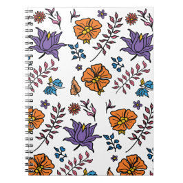 Blumenmuster Notizbuch Notizblock
