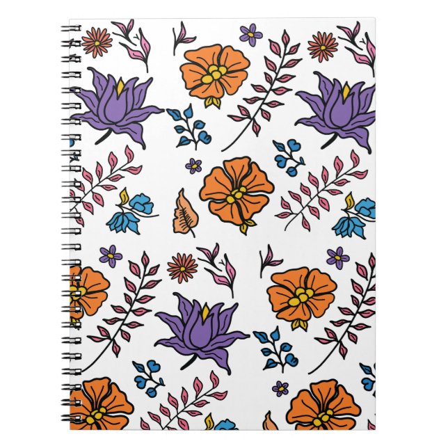 Blumenmuster Notizbuch Notizblock (Vorderseite)