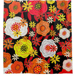 Blumenmuster Nr. 9 Duschvorhang