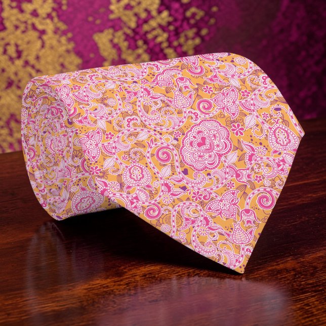 Blumenmuster Paisley Muster individuelle Krawatte (Von Creator hochgeladen)