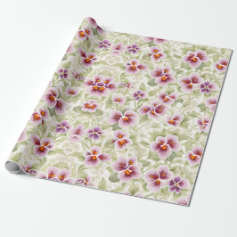 Blumenmuster Pansy Blume Geschenkpapier