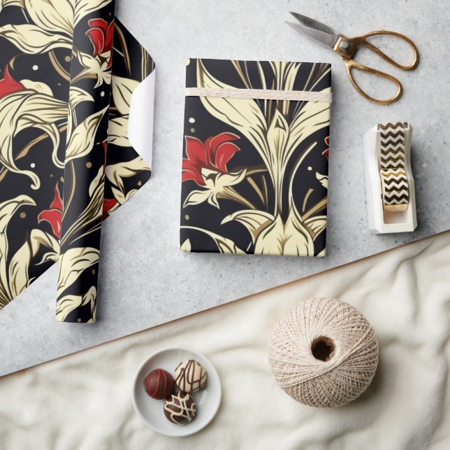 Blumenmuster-Papier im großen Maßstab Geschenkpapier (Kunsthandwerk)
