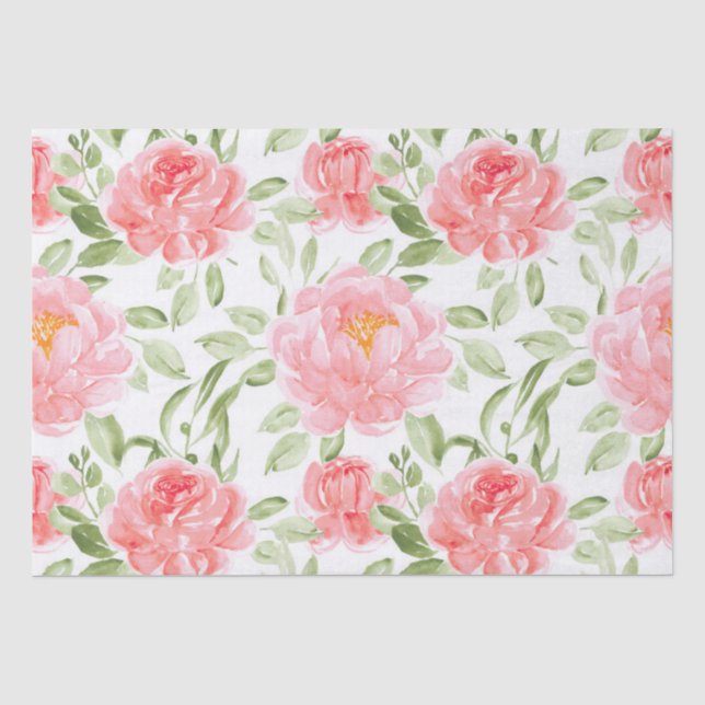 Blumenmuster-Papiere für Wasserfarben Seidenpapier (Vorderseite)