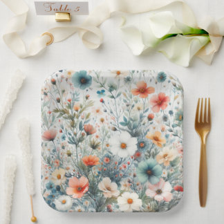 Blumenmuster-Papierteller Pappteller