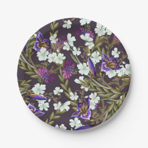Blumenmuster Pappteller