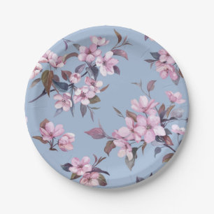 Blumenmuster Pappteller