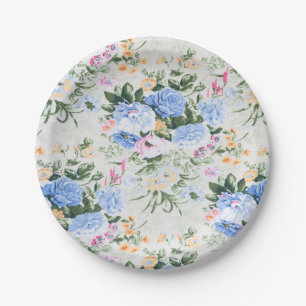 Blumenmuster Pappteller