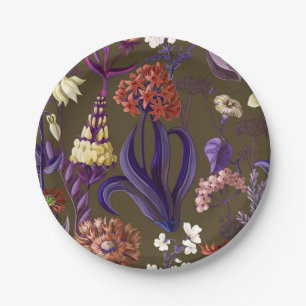 Blumenmuster Pappteller