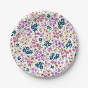 Blumenmuster Pappteller