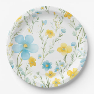 Blumenmuster Pappteller