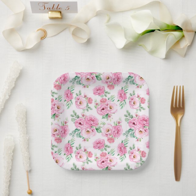 Blumenmuster  pappteller (Hochzeit)