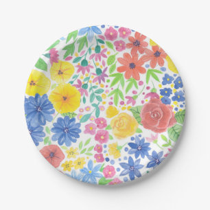 Blumenmuster Pappteller