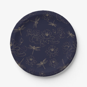 Blumenmuster Pappteller