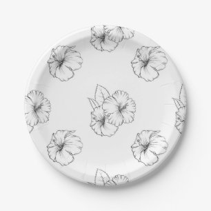 Blumenmuster Pappteller