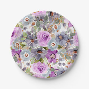 Blumenmuster Pappteller